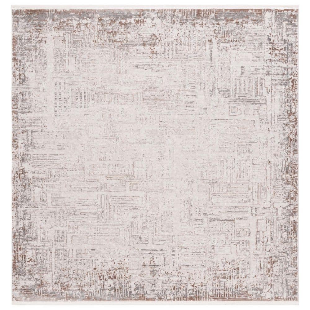 Diamond 7 ft. x 7 ft. Beige/Gray Brown Distressed Marle Square Area Rug price history on PriceWatchPro