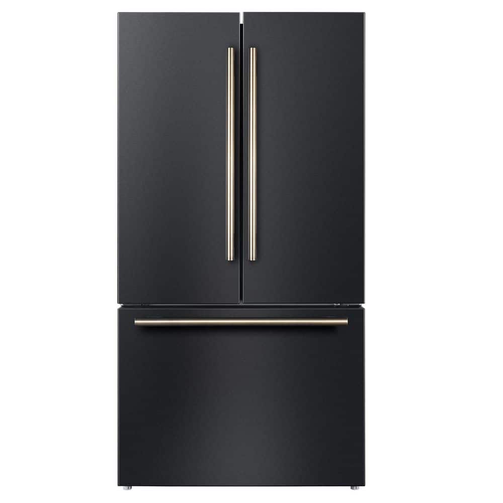 Forno Rivello 36 in. French Door Refrigerator in Black with