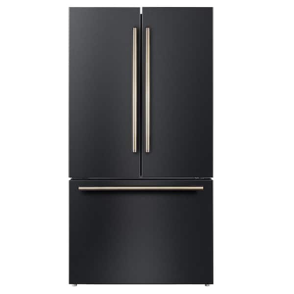 Forno Rivello 36 in. French Door Refrigerator in Black with