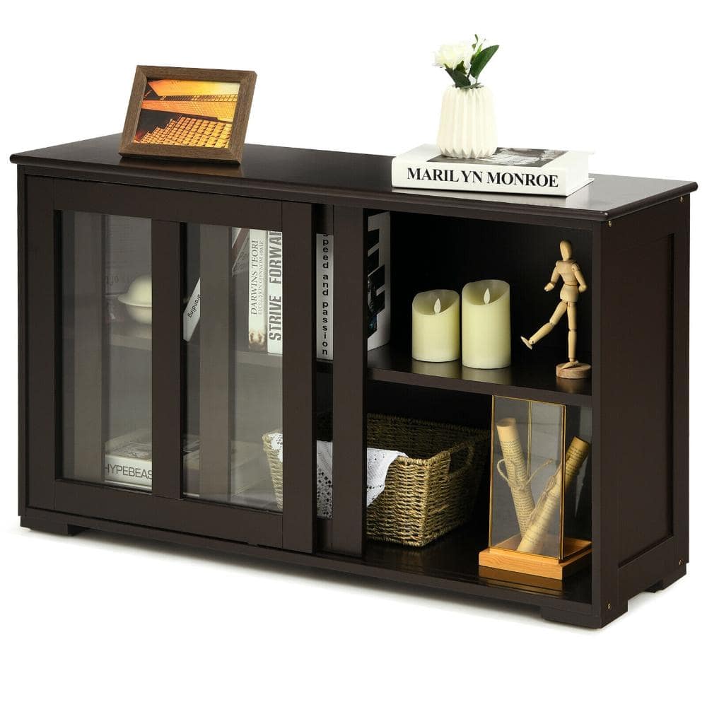 Buffet Sideboard Cabinet with Sliding Door, Adjustable Storage, Dining Room Console price history on PriceWatchPro