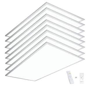 2 ft. x 4 ft. Integrated LED Panel Light Troffer Backlit 6500LM 630W Equivalent White Dim CCT Color Changeable (8-PC)