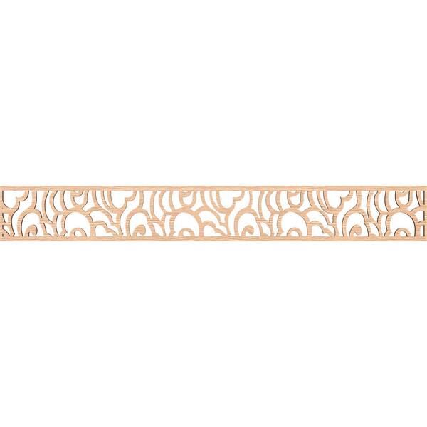 Ekena Millwork Springfield Fretwork 0.25 in. D x 46.5 in. W x 6 in. L Red Oak Wood Panel Moulding