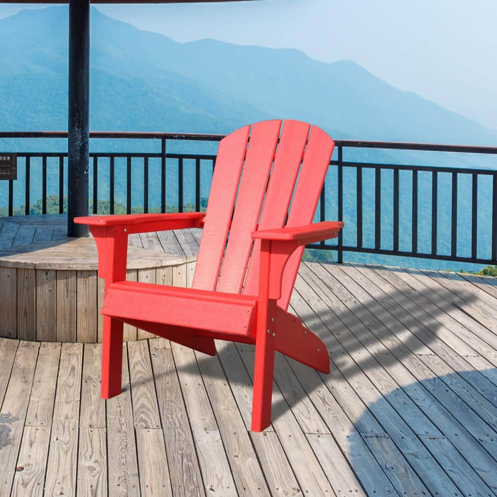 SUNRINX Plastic Adirondack Chair Red YY00000QWY2 The Home Depot   Sunrinx Plastic Adirondack Chairs Yy00000qwy2 64 1000 