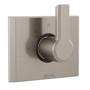 Pivotal 1-Handle Wall-Mount 3-Setting Diverter Trim Kit in Lumicoat Stainless (Valve Not Included)