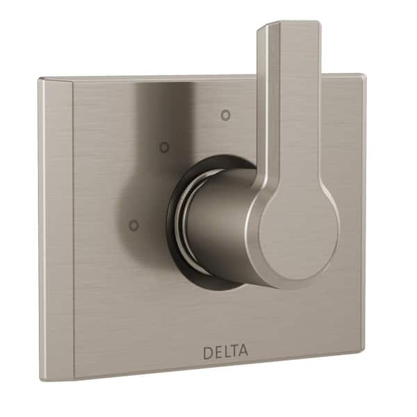 Delta Pivotal 1-Handle Wall-Mount 3-Setting Diverter Trim Kit in Lumicoat Stainless (Valve Not Included)