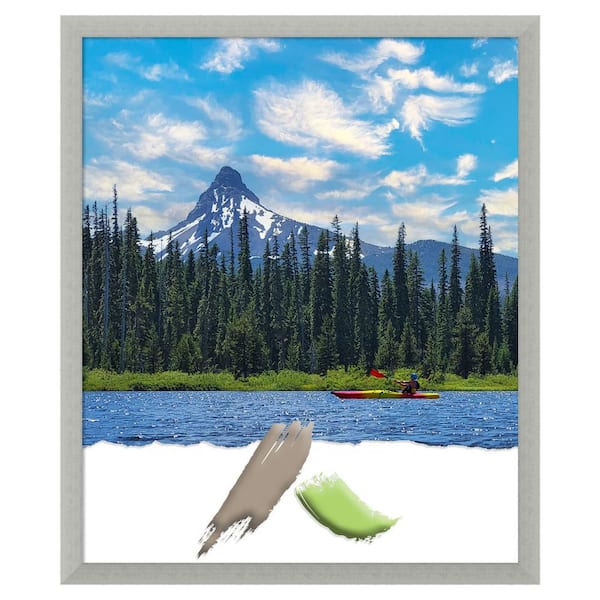 Silver Leaf Wood Picture Frame Opening Size 20x24 in.