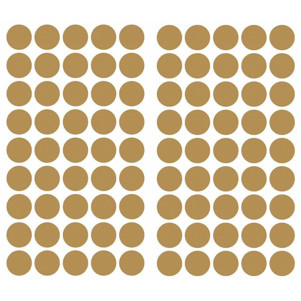 Gold Foil Confetti Dots Peel and Stick Wall Decals