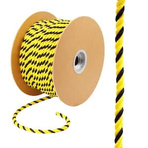 1/2 in. x 300 ft. Polypropylene Twist Rope, Black and Yellow