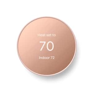 Nest Thermostat - Smart Programmable Wi-Fi Thermostat - Sand