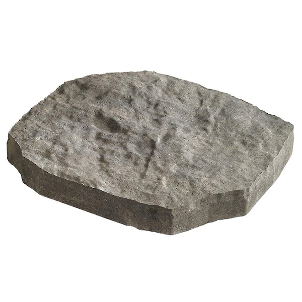 Oldcastle Epic Stone 15.75 in. x 13.78 in. x 2 in. Gray Charcoal Irregular Concrete Step Stone
