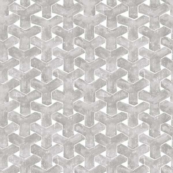 Tempaper Trellis Charcoal Removable Peel and Stick Vinyl Wallpaper, 28 sq. ft. TR15089 The