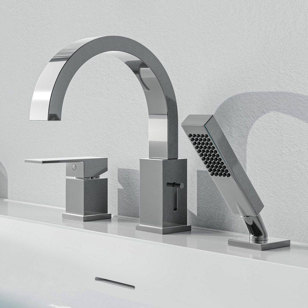 Nite Series Single-Handle Deck-Mount Roman Tub Faucet with Handheld Sprayer in Polished Chrome price history on PriceWatchPro