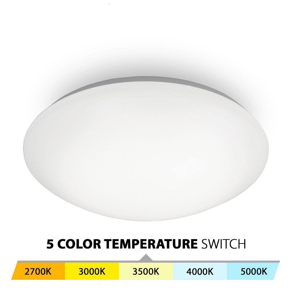 Glo Energy Star Aluminum 11.75" LED Flush Mount in White
