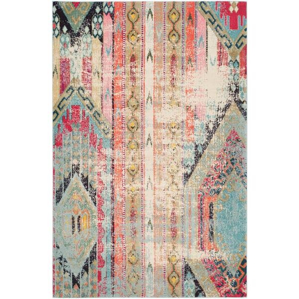 Monaco 6 x 8 Multi Tribal Area Rug