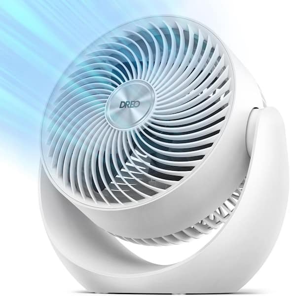 7 in. 3-Speed, Air Circulator Desk Fan for Table, 60 ft. Strong Airflow, 90° Adjustable Tilt, 28 dB Low Noise in White