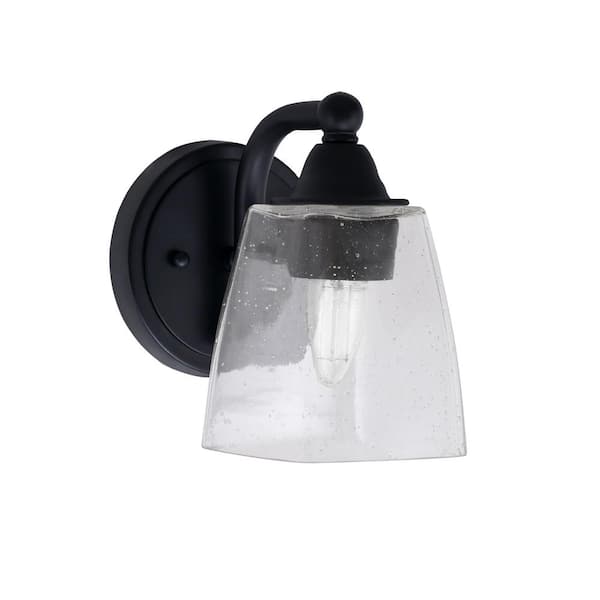 Unbranded Madison 4.5 in. 1-Light Matte Black Wall Sconce with Standard Shade