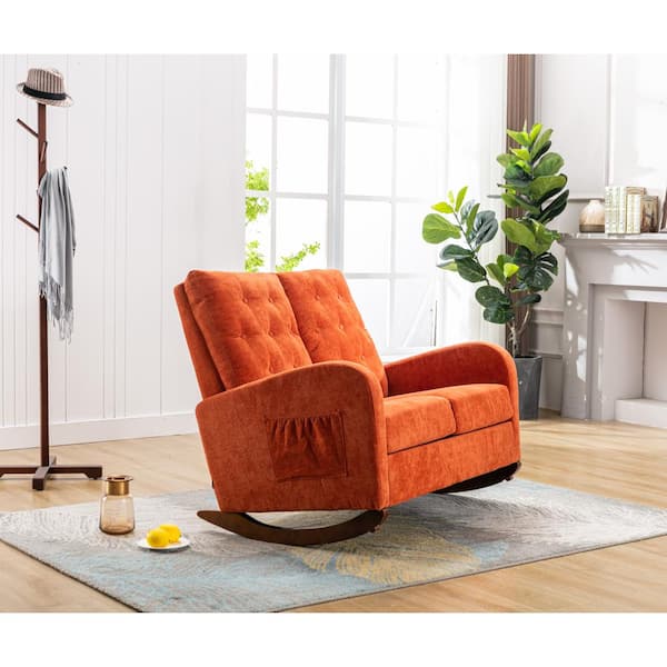 orange nursery chair