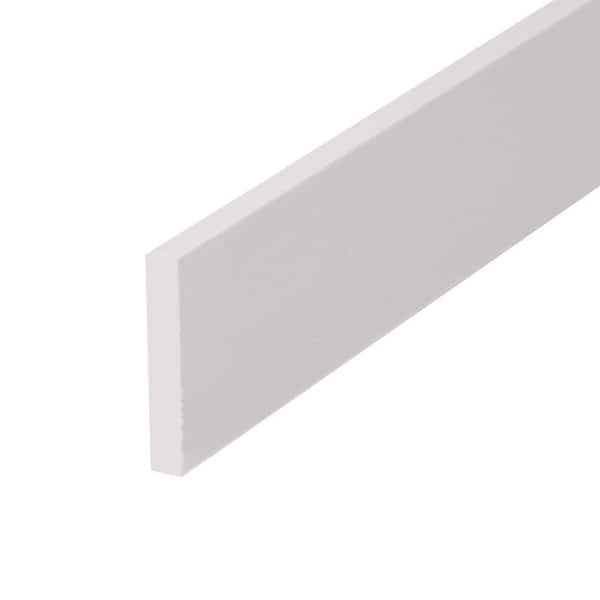 6510 1/4 in. x 1 3/4 in. x 96 in. Finished PVC Composite White Lattice Moulding (1-Piece − 8 Total Linear Feet)