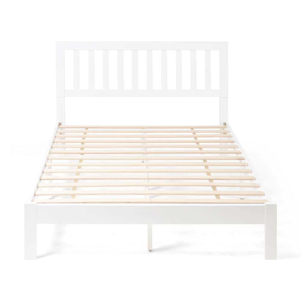 Noble House Norgate White Wood Queen Bed Frame 71060 - The Home Depot