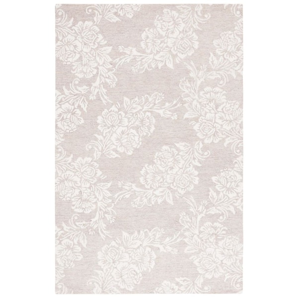 Metro 5 ft. x 8 ft. Beige/Ivory Floral Area Rug
