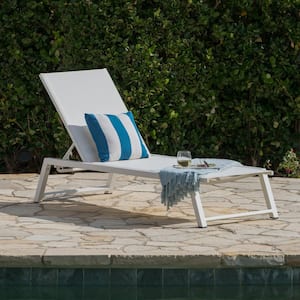 Myers White Aluminum Adjustable Outdoor Chaise Lounge