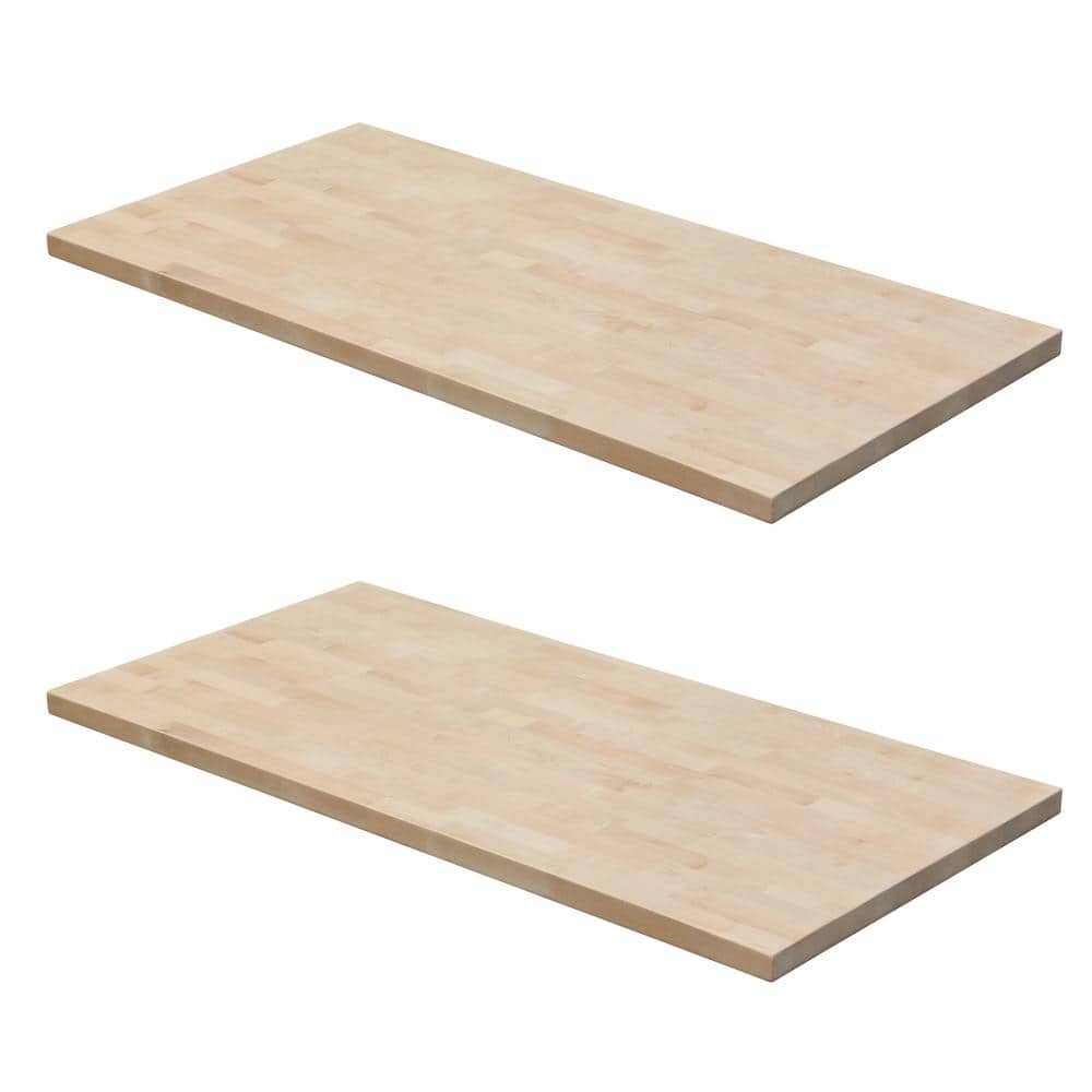 4 ft. L x 25 in. D Unfinished Birch Solid Wood Butcher Block  Countertop in with Square Edge (2-Pack) price history on PriceWatchPro