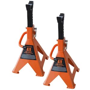 6-Ton Pin Type Jack Stand Set, Adjustable Height (2-Pack)