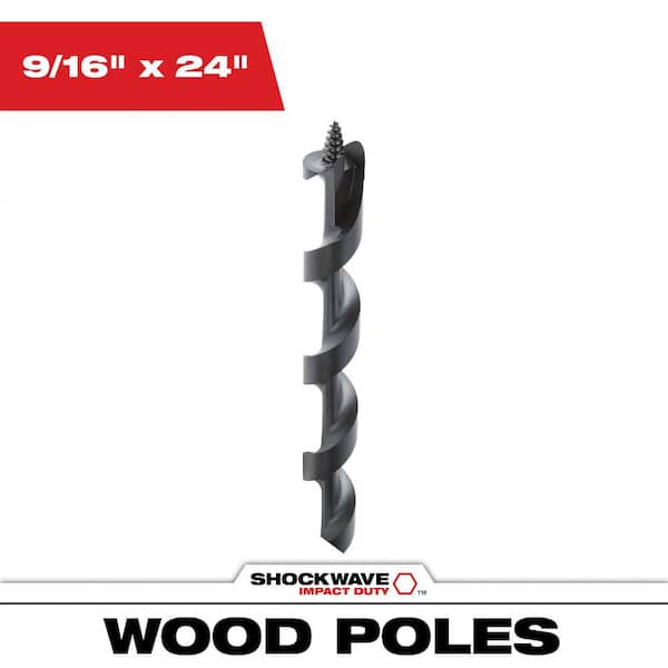 9/16 in. x 24 in. Shockwave Lineman's Impact Auger Bit