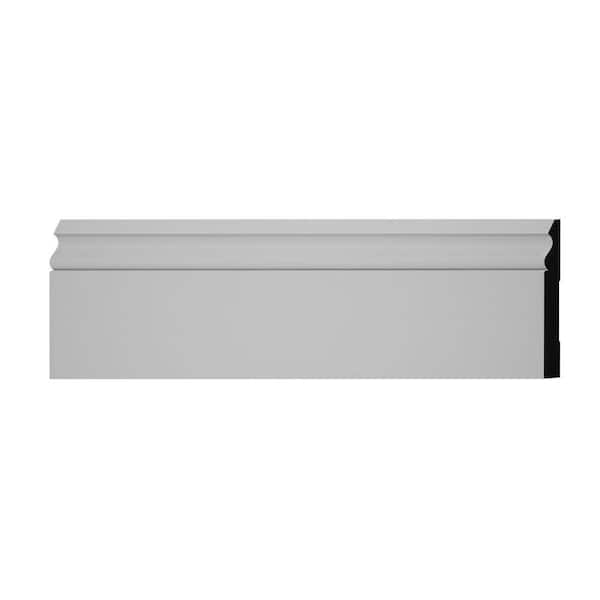 Ekena Millwork WM217 0.56 in. D x 5.25 in. W x 6 in. L Wood (Finger-Joint Pine) Baseboard Moulding Sample