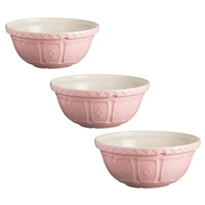 Cane 3-Piece Pink Mixing Bowl Set