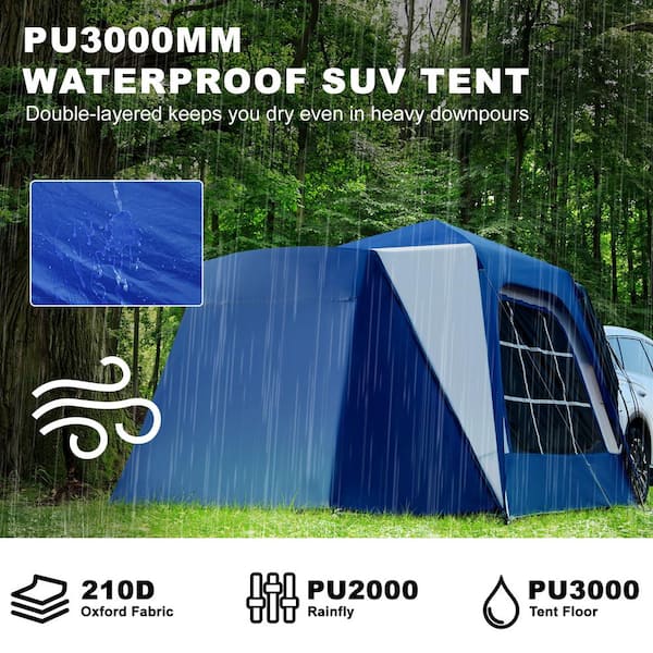 BOZTIY SUV Tent for Camping, 6-Person Car Camping Tent with Screen House  Room, Universal Waterproof SUV Camping Tent P1604100-NYDH - The Home Depot