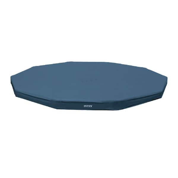 Intex 12 ft. Round Frame Set Easy Above Ground Swimming Pool Debris Cover