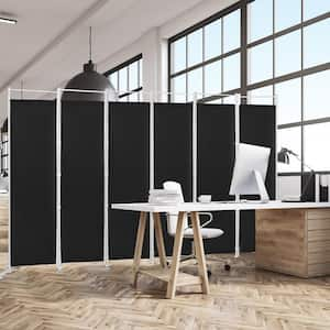 6 ft. Black 6-Panel Room Divider