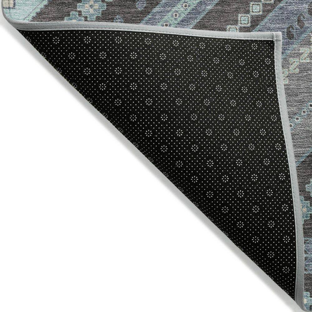 Pewter Rectangular Washable Synthetic Area Rug 30" x 20"