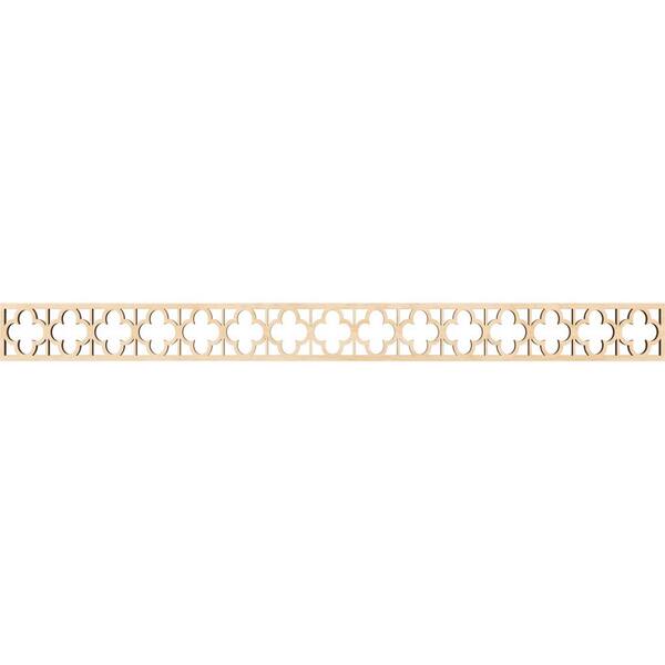 Ekena Millwork Woodall Fretwork 0.375 in. D x 46.375 in. W x 4 in. L Birch Wood Panel Moulding