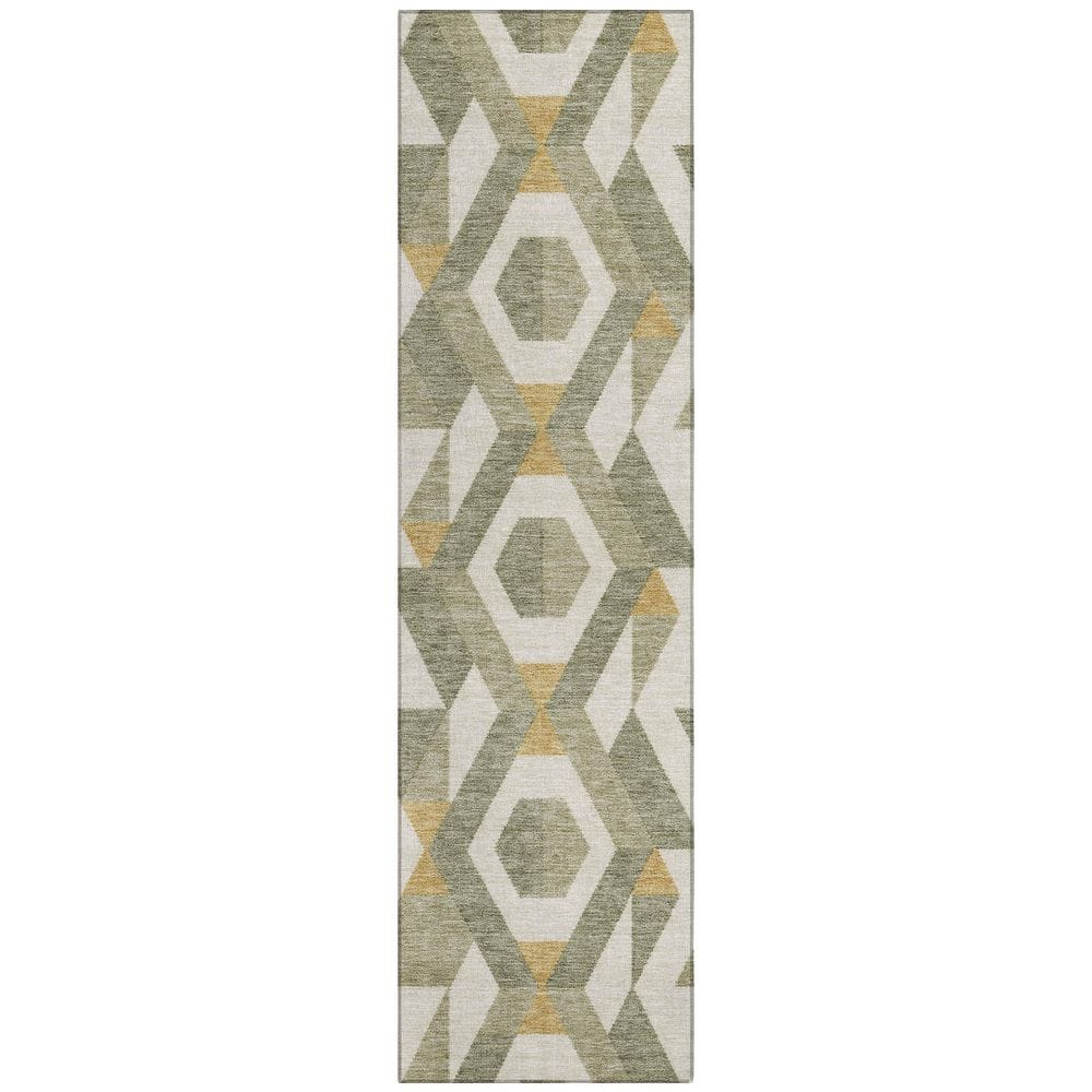 Chantille Machine Washable Indoor/Outdoor Abstract ACN2962 Sage 2 ft. x 7 ft. Runner Rug price history on PriceWatchPro