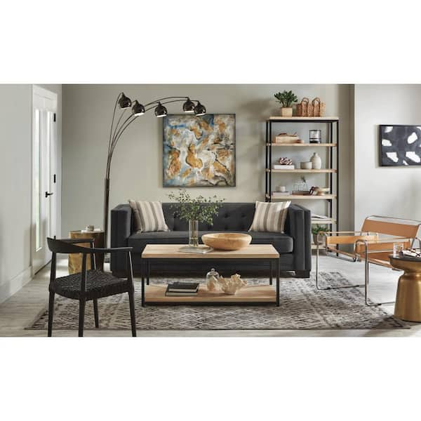 Baxton Studio Jericho Light Brown Faux Leather Upholstered Accent