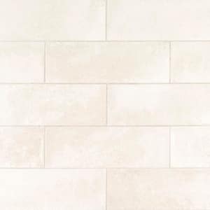 Jeffrey Court Lumi Cream 4 in. x 12 in. Glossy Rectangle Ceramic