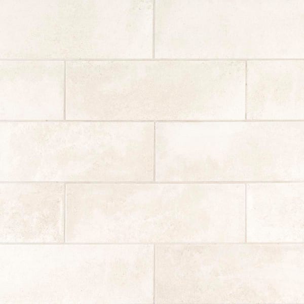 Jeffrey Court Lumi Cream 4 in. x 12 in. Glossy Rectangle Ceramic