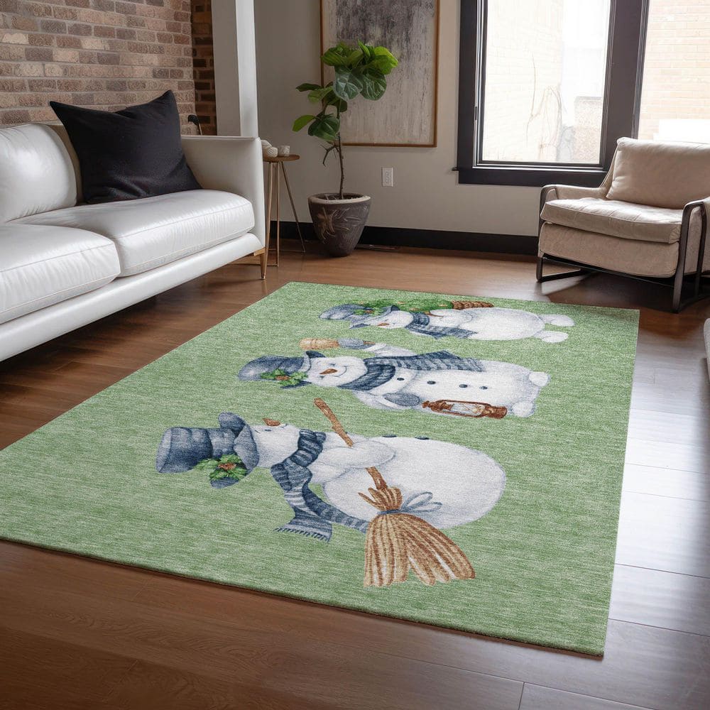Chantille Machine Washable Indoor/Outdoor Abstract ACN1826 Aloe 8 ft. x 10 ft. Area Rug price history on PriceWatchPro