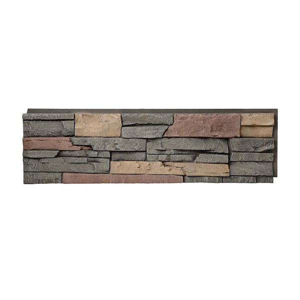GenStone Stacked Stone Stratford 12 in. x 42 in. Faux Stone Siding Panel