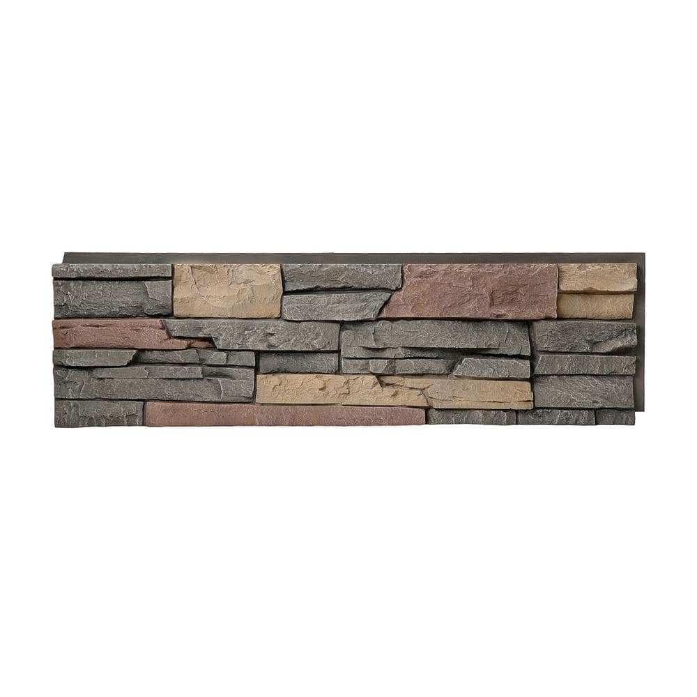 GenStone Stacked Stone Stratford 12 in. x 42 in. Faux Stone Siding