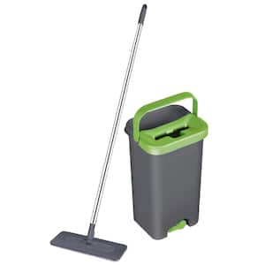 Libman Rinse 'N Wring Microfiber Flat Mop and Bucket System with