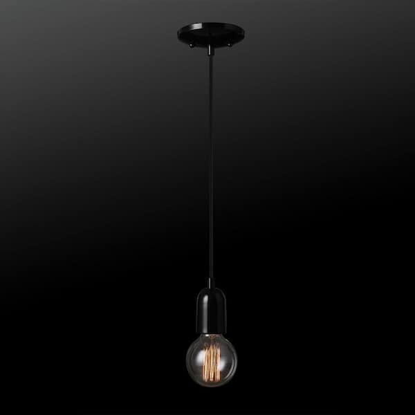 Jaxson 1-Light Black Vintage Mini-Pendant Light