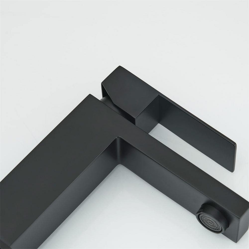 Matte Black Stainless Steel Single Handle Bathroom Faucet