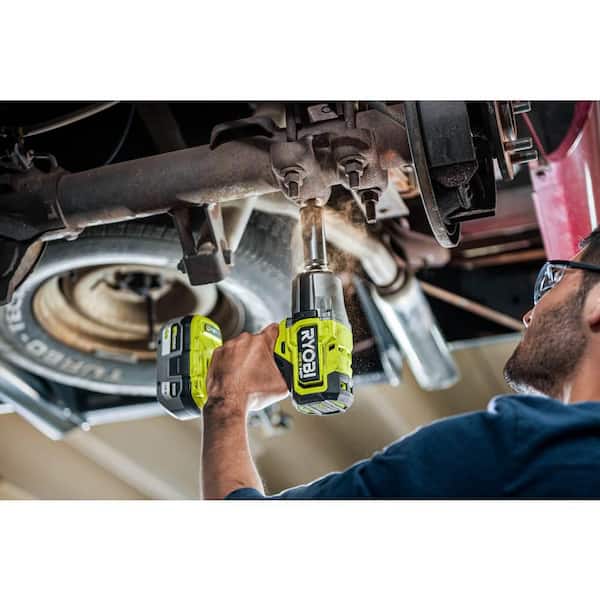 RYOBI - ONE+ HP 18V Brushless Cordless 4-Mode 1/2 in. High Torque Impact Wrench Kit with (2) 4.0 Ah Batteries and Charger