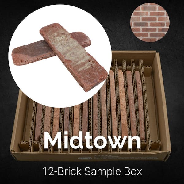 Sample Box Midtown Thin Brick 7.625 in. x 2.25 in. x 0.5 in.