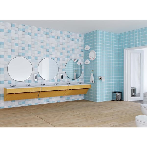 49 in. W x 21 in. D x 21.5 in. H Double Sink Wall Mounted Kids Bathroom Vanity White Marble Top, Unassembled, (Maple)