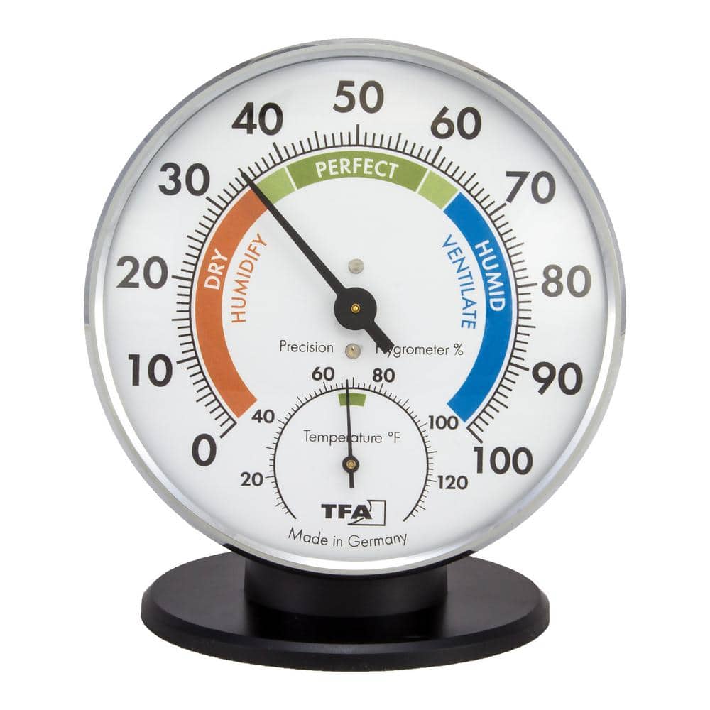 TFA TableStand Chrome Thermo-Hygrometer  - The Home Depot