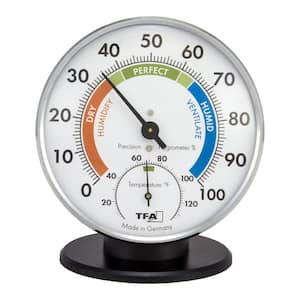 TableStand Chrome Thermo-Hygrometer
